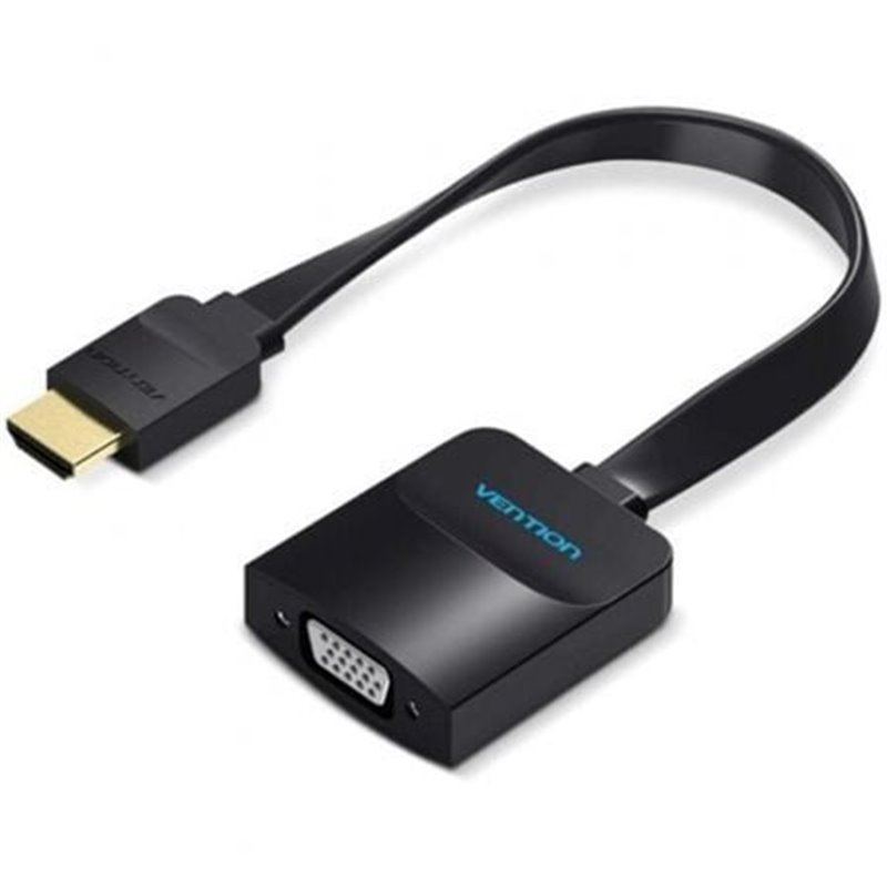 Conversor Vention 74346/ HDMI Macho/ VGA Hembra - Jack 3.5 Hembra/ 20cm/ Negro