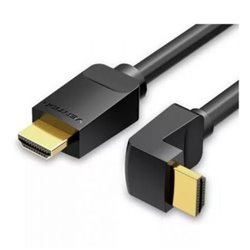 Cable HDMI 2.0 4K Acodado 90� Vention AARBH/ HDMI Macho - HDMI Macho/ 2m/ Negro