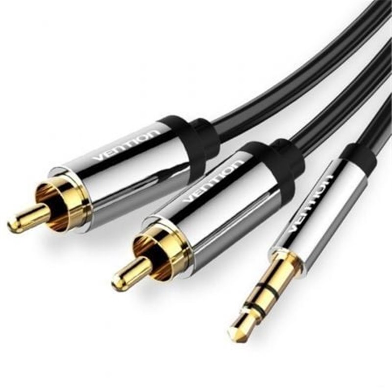 Cable Est�reo Vention BCFBI/ Jack 3.5 Macho - 2x RCA Macho/ 3m/ Negro
