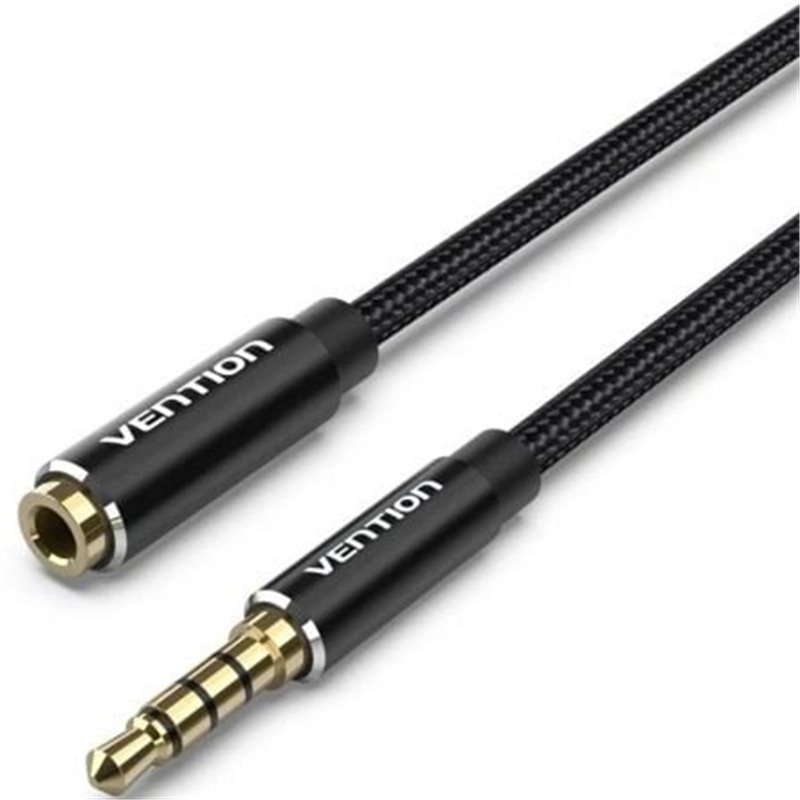 Cable Est�reo Vention BHCBJ/ Jack 3.5 Macho - Jack 3.5 Hembra/ 5m/ Negro