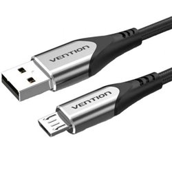 Cable USB 2.0 Vention COAHG/ USB Macho - MicroUSB Macho/ 480Mbps/ 1.5m/ Gris