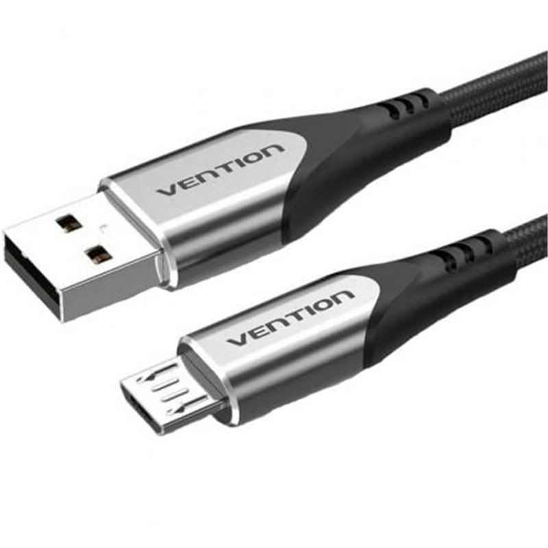 Cable USB 2.0 Vention COAHG/ USB Macho - MicroUSB Macho/ 480Mbps/ 1.5m/ Gris