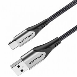 Cable USB 2.0 Tipo-C Vention CODHH/ USB Macho - USB Tipo-C Macho/ 480Mbps/ 2m/ Gris