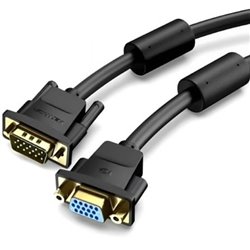 Cable Alargador SVGA Vention DAGBI/ VGA Macho - VGA Hembra/ 3m/ Negro