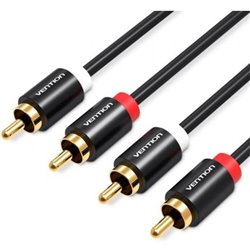 Cable Est�reo Vention VAB-R06-B300/ 2x RCA Macho - 2x RCA Macho/ 3m/ Negro