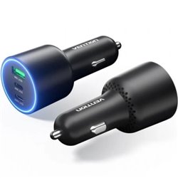 Cargador de Coche Vention FFPB0/ 2xUSB-Tipo C/ 1xUSB/ 165W