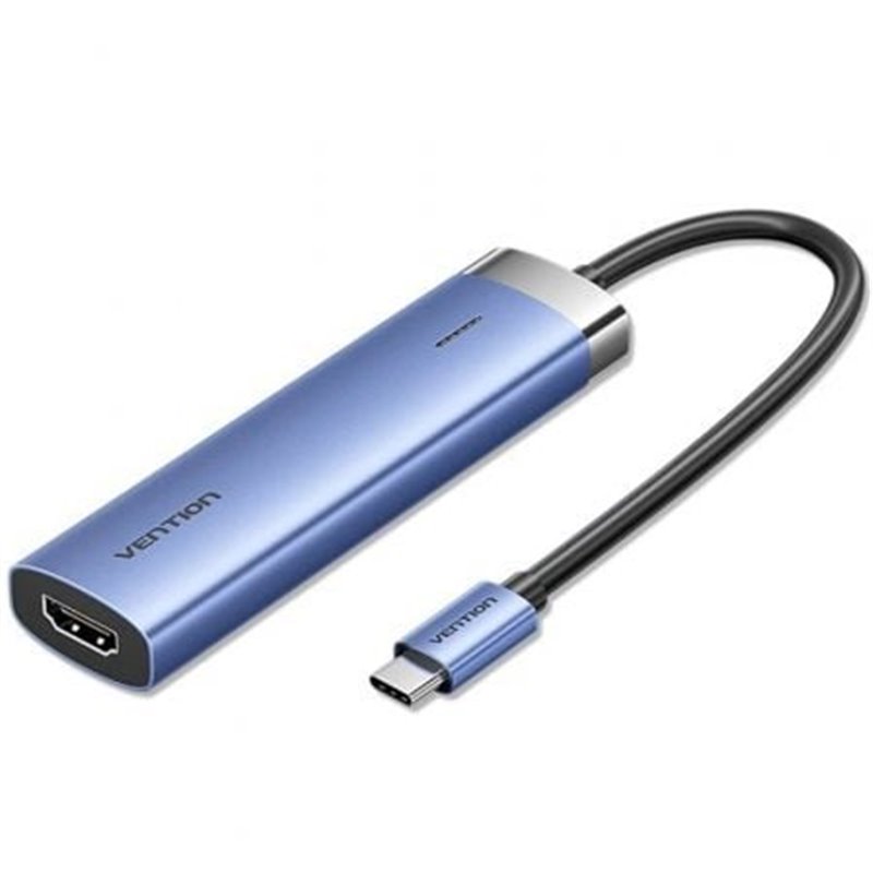 Docking USB Tipo-C Vention TGESB/ 3xUSB/ 1xHDMI 4K/ 1xUSB Tipo-C PD