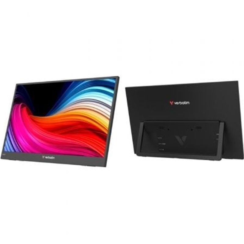 Monitor Port�til Verbatim Non-Touch Light 15.6"/ Full HD/ Multimedia/ Negro