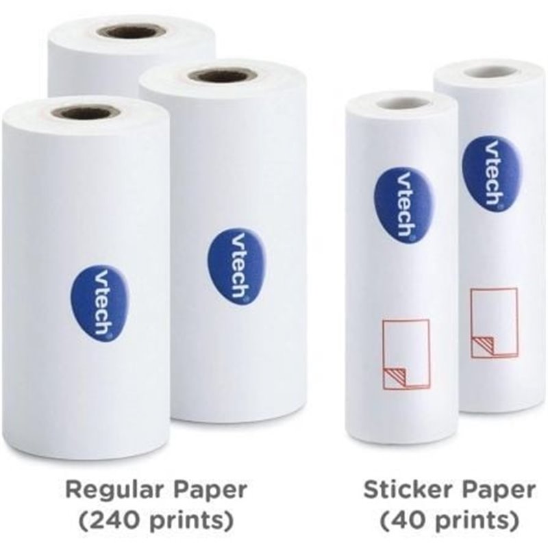 Pack 5 Rollos Papel T�rmico VTech para C�mara Print Cam/ 3 Rollos T�rmicos y 2 Rollos Pegatina