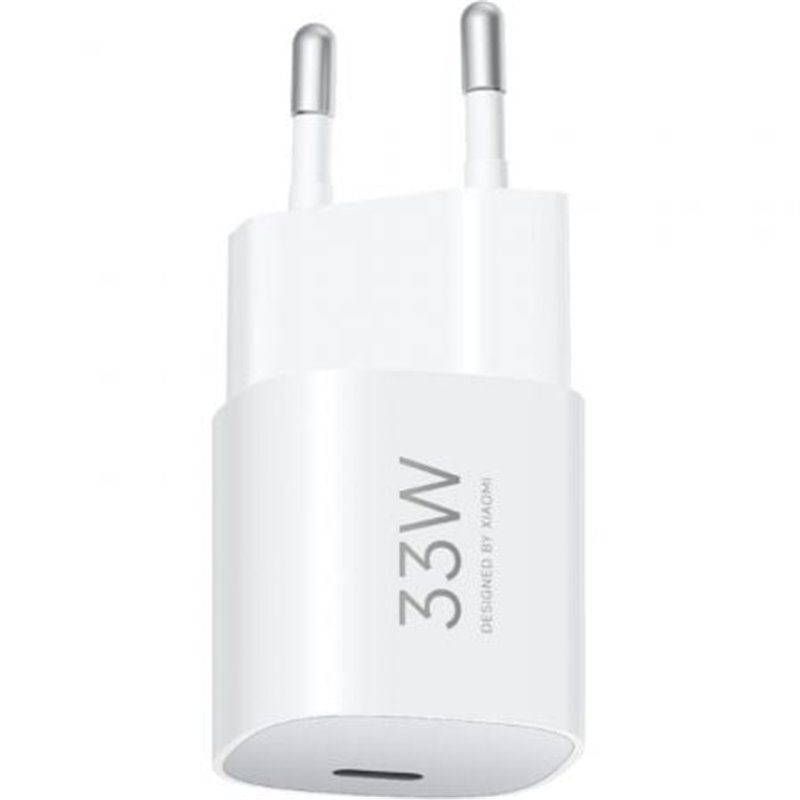 Cargador de Pared GaN Xiaomi 33W Nano Power Adapter 1xUSB Tipo-C/ 33W