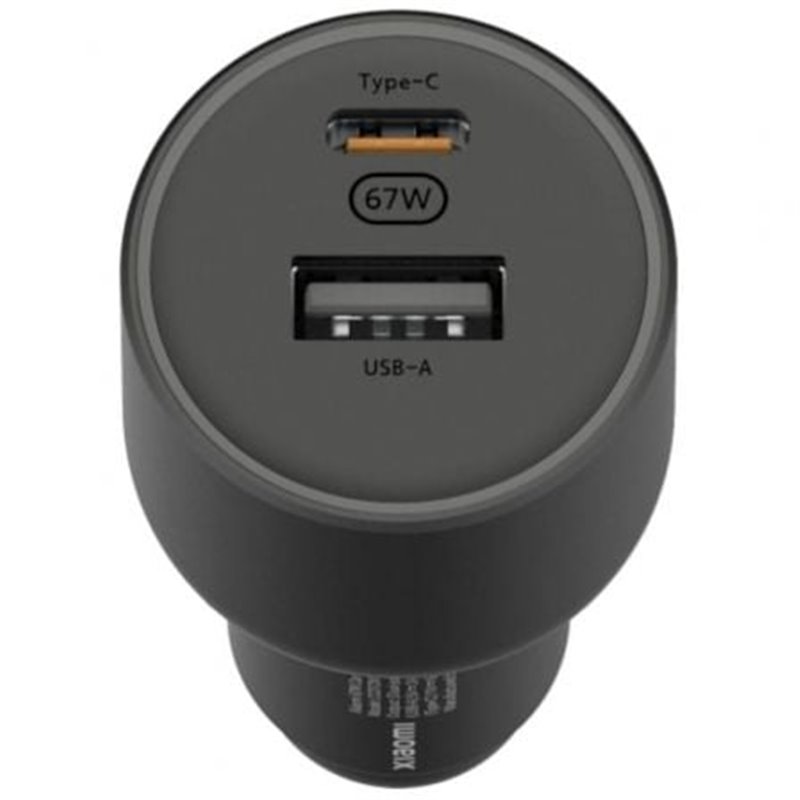 Cargador de Coche Xiaomi 67W USB-A Tipo-C/ 1xUSB-A/ 1xUSB Tipo-C/ 67W