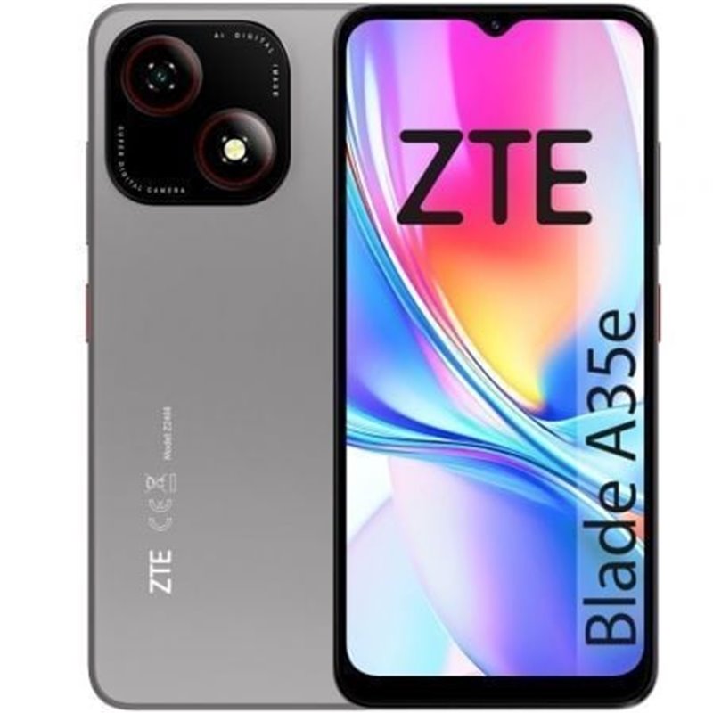 Smartphone ZTE Blade A35E 2GB/ 32GB/ 6.52"/ Gris Oscuro