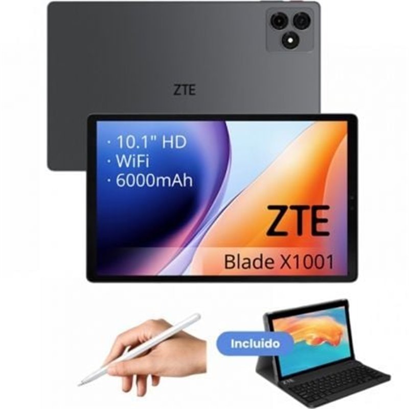 Tablet ZTE Tab Blade X1001W 10.1"/ 4GB/ 128GB/ Octacore/ Gris/ Incluye Teclado y Stylus Pen