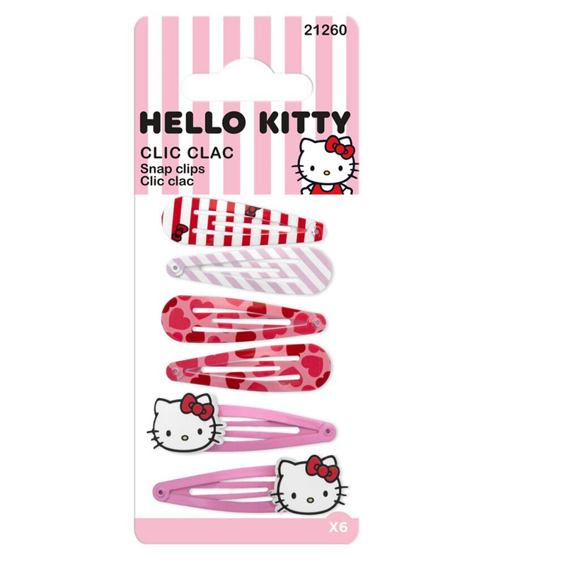 Blister 6 Horquillas Hello Kitty