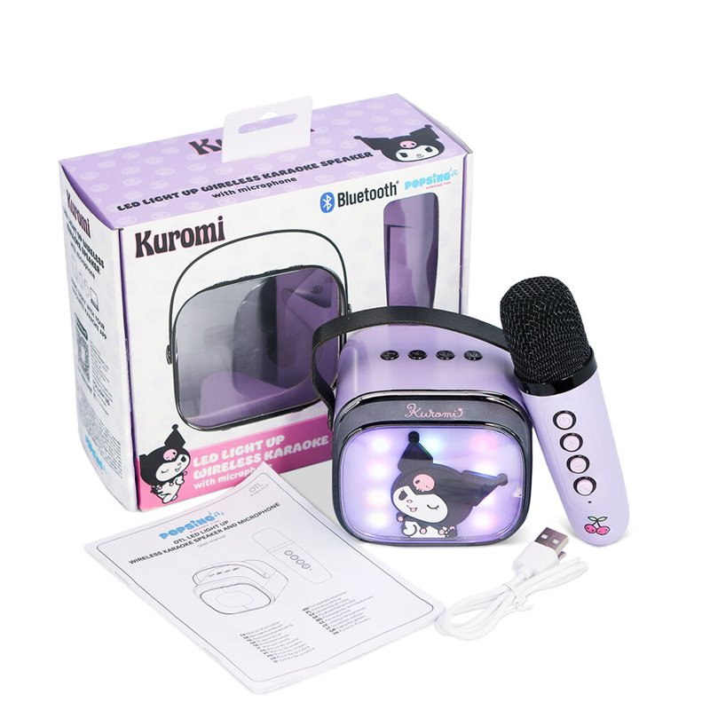 Altavoz y Micro Karaoke LED Kuromi Hello Kitty