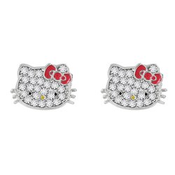 Pendientes Hello Kitty plata