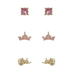 Set 3 Pares de pendientes Princesas Disney