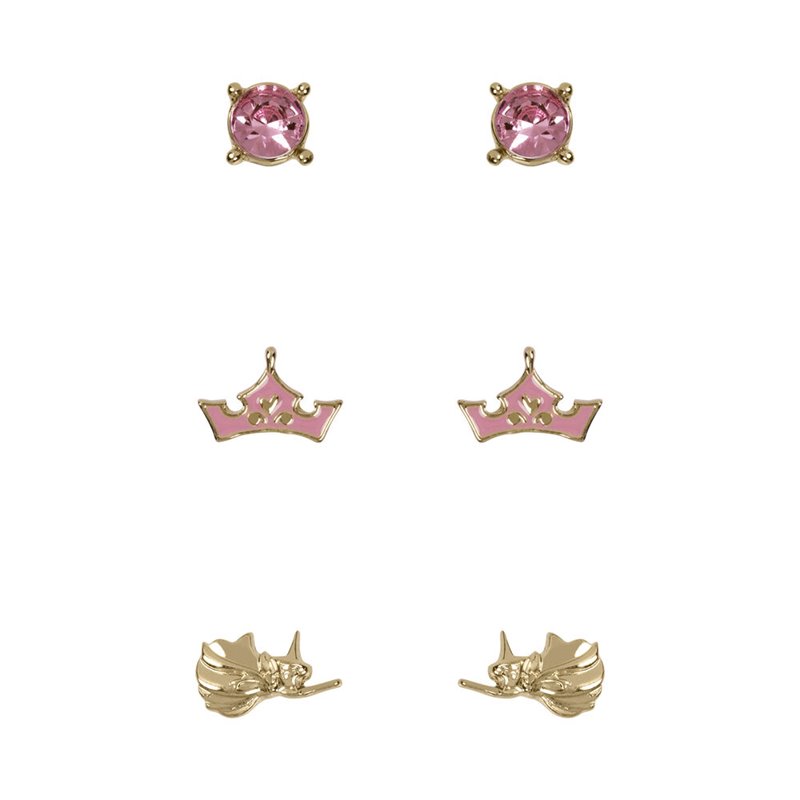 Set 3 Pares de pendientes Princesas Disney