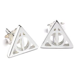 Pendientes Deathly Hallows plata