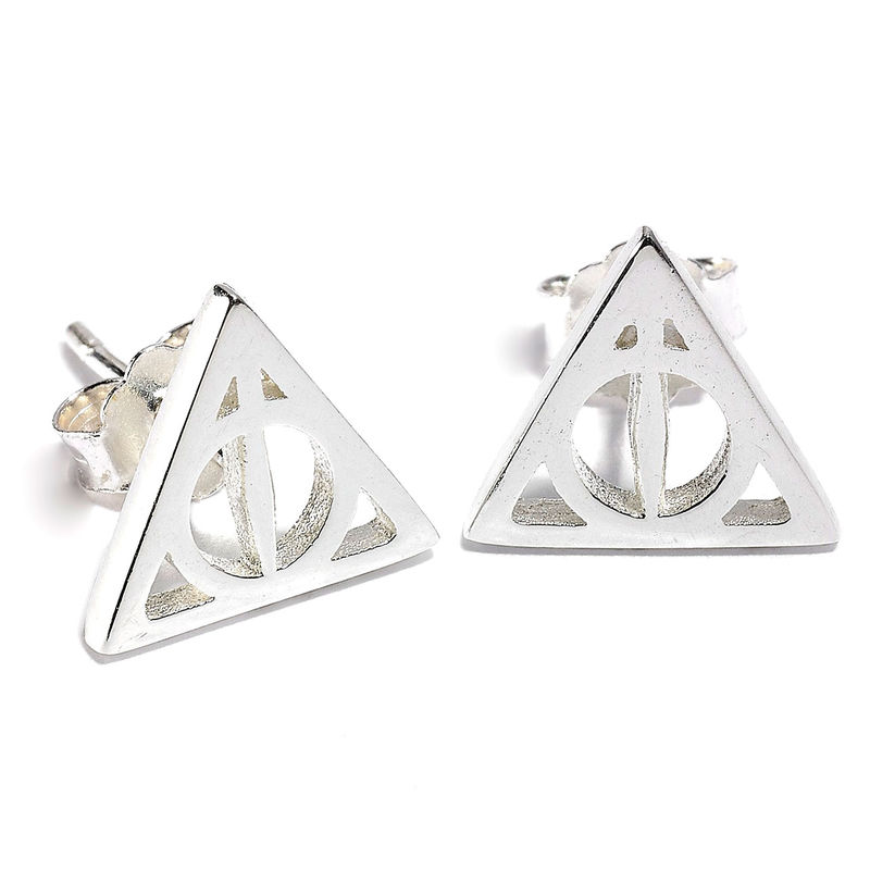 Pendientes Deathly Hallows plata