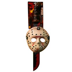 Set mascara y machete Jason Friday the 13th adulto