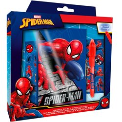 Diario + Boligrafo magico Spiderman Marvel