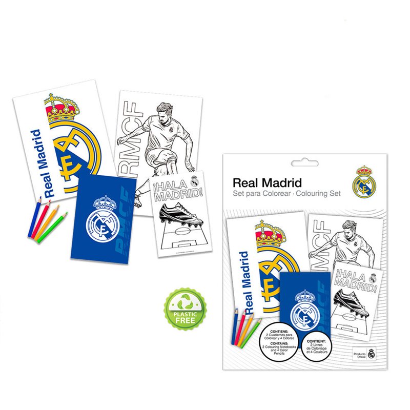 Set de Colorear con Cuaderno Real Madrid