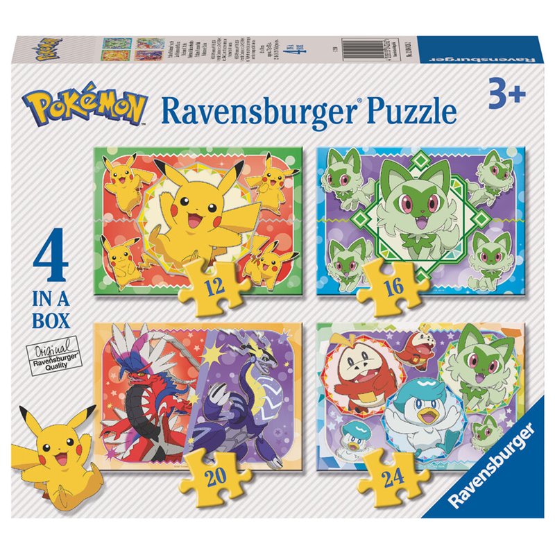 Puzzle Pokemon 12-16-20-24pzs