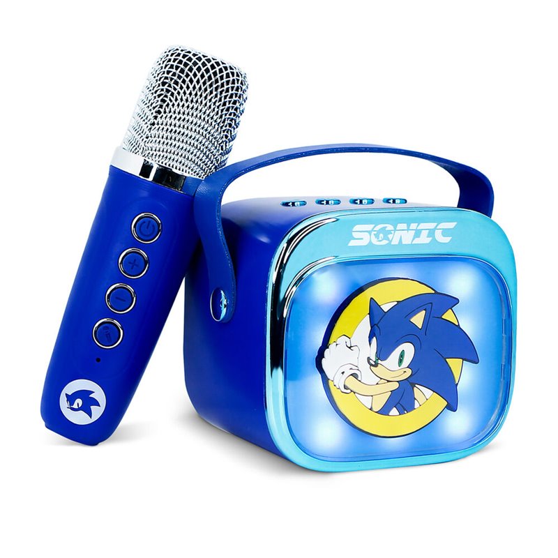 Altavoz y Micro Karaoke LED Sonic The Hedgehog