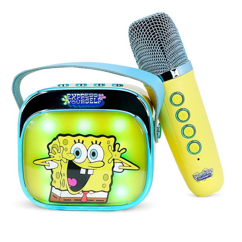 Altavoz y Micro Karaoke LED Bob Esponja