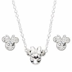 Set Colgante + pendientes Minnie Disney plata