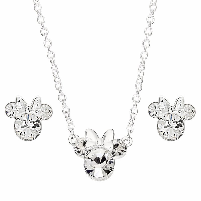 Set Colgante + pendientes Minnie Disney plata