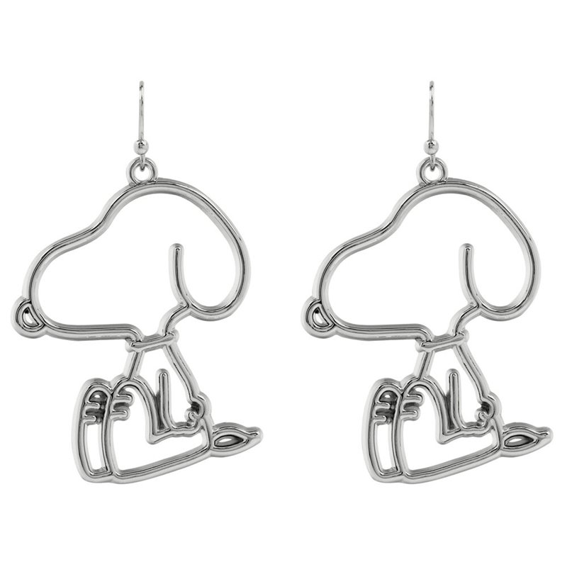 Pendientes Snoopy plata