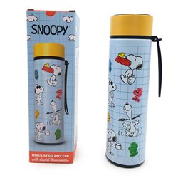 Botella acero inoxidable termo Snoopy & Woodstock Snoopy termometro 450ml