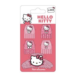 Blister 5 pinzas pelo Hello Kitty