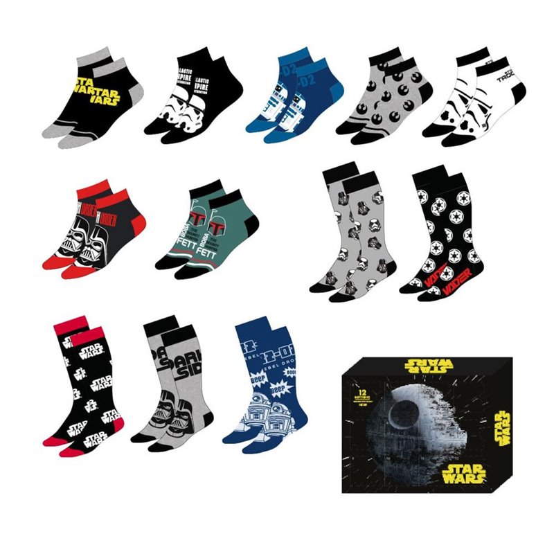 Set 12 pares calcetines Star Wars adulto