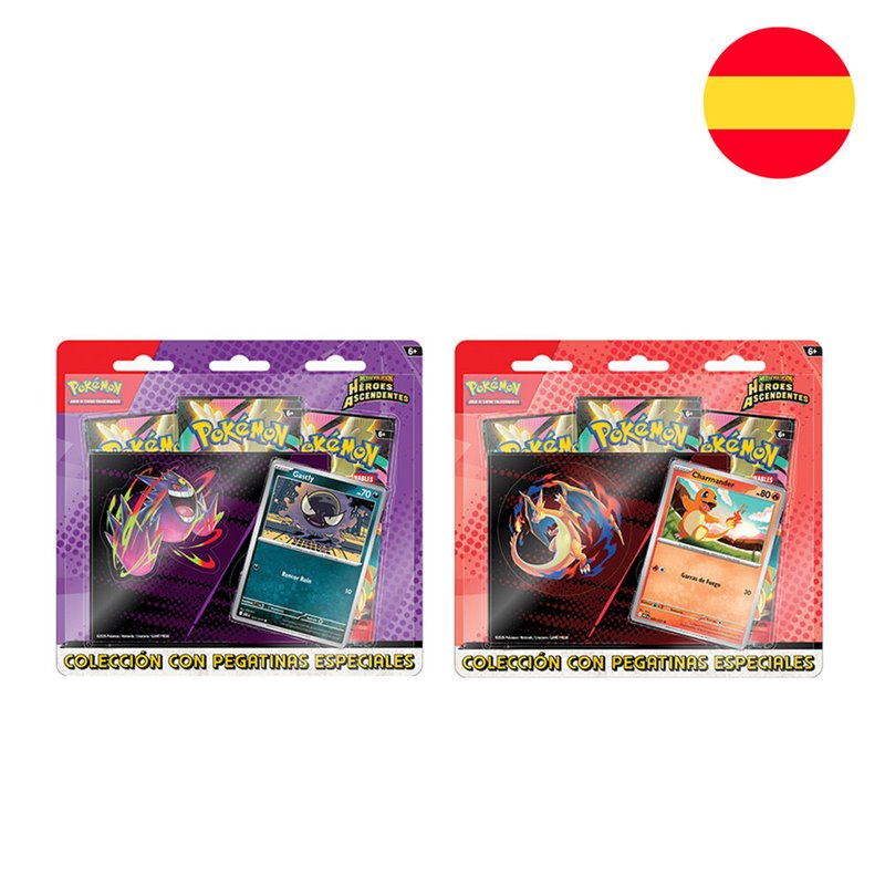 Juego Cartas Coleccionables Tech Sticker Heroes Ascendentes Pokemon español surtido