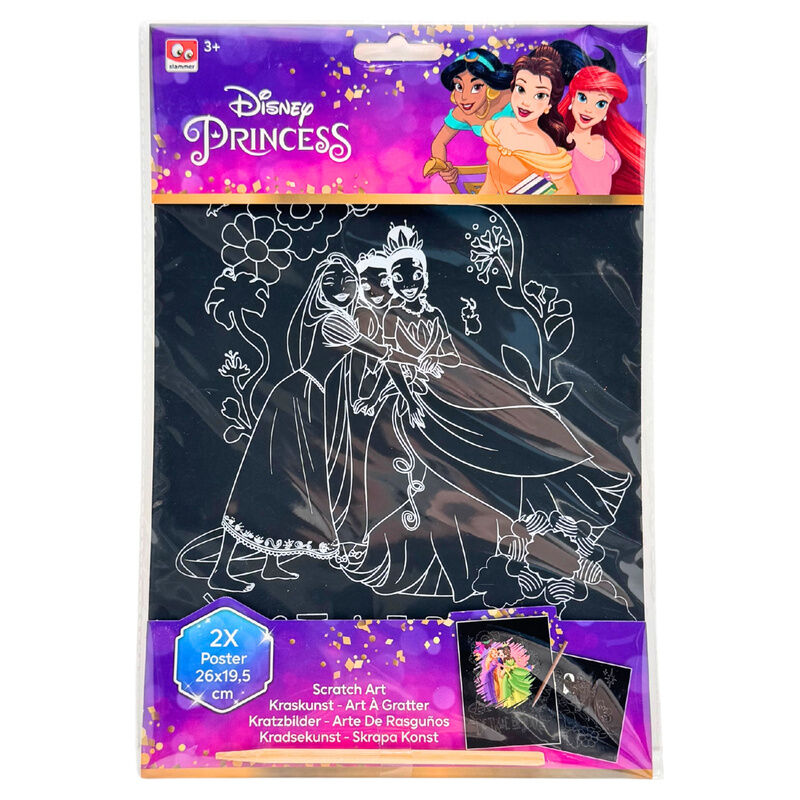 Set papeleria Scratch Art Princesas Disney