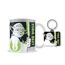 Set Taza + Llavero Yoda Best Star Wars
