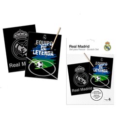 Set papeleria Scratch Art Real Madrid