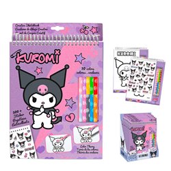 Set Colorear + Lapices Kuromi Hello Kitty