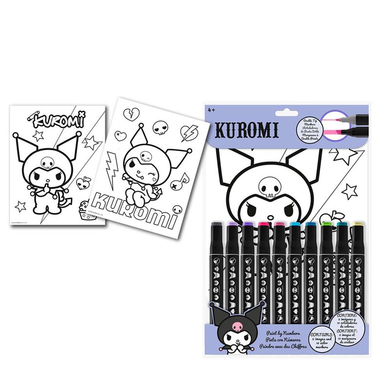 Pinta con numeros Kuromi Hello Kitty