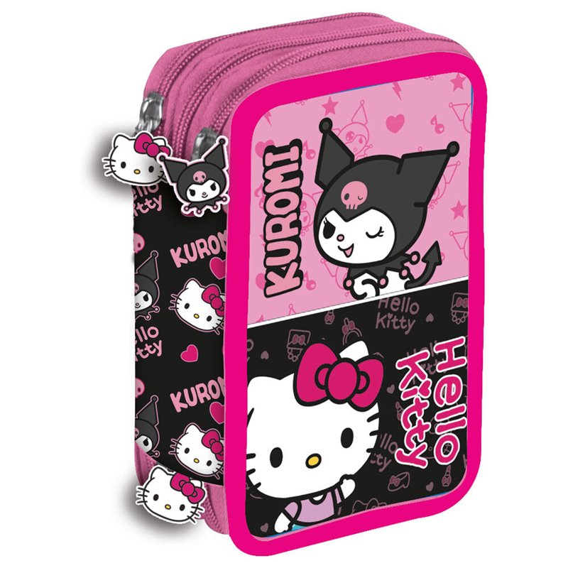 Plumier Kuromi & Hello Kitty triple