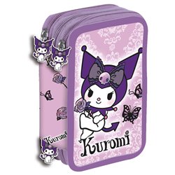 Plumier Purple Kuromi Hello Kitty triple