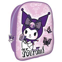 Mochila Purple Kuromi Hello Kitty 30cm