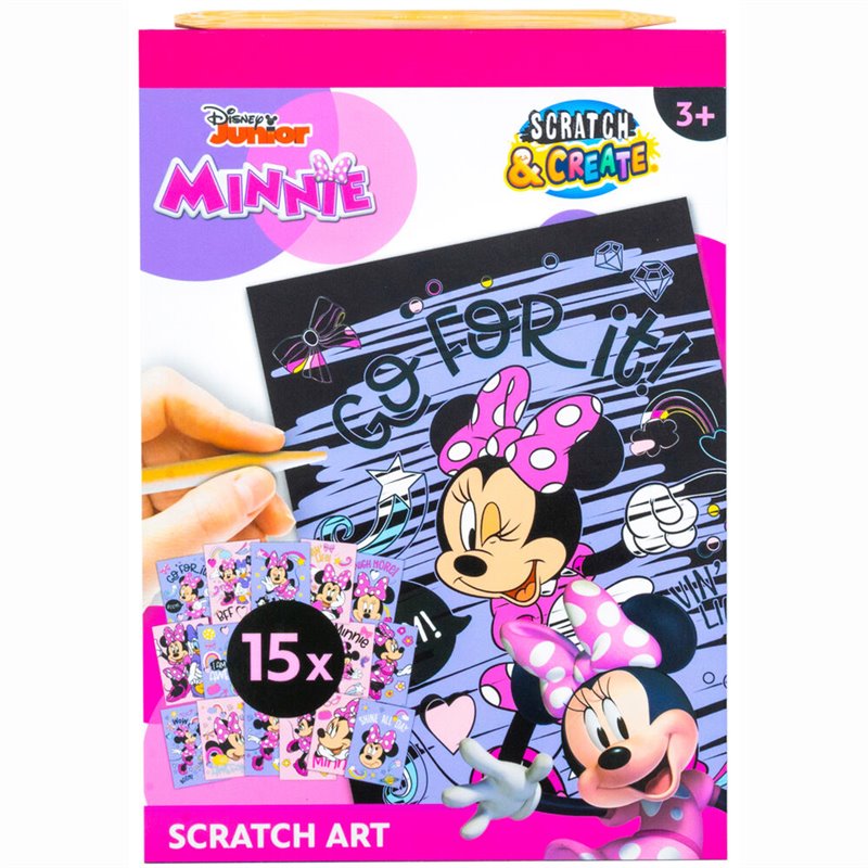 Set papeleria Scratch Art Minnie Disney