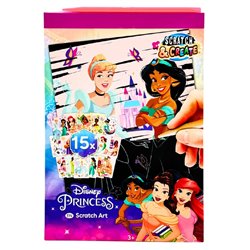 Set papeleria Scratch Art Princesas Disney