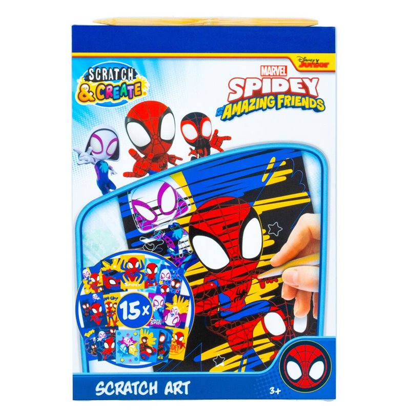Set papeleria Scratch Art Spiderman Marvel