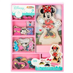 Juego magnetico madera vestidos Minnie Disney