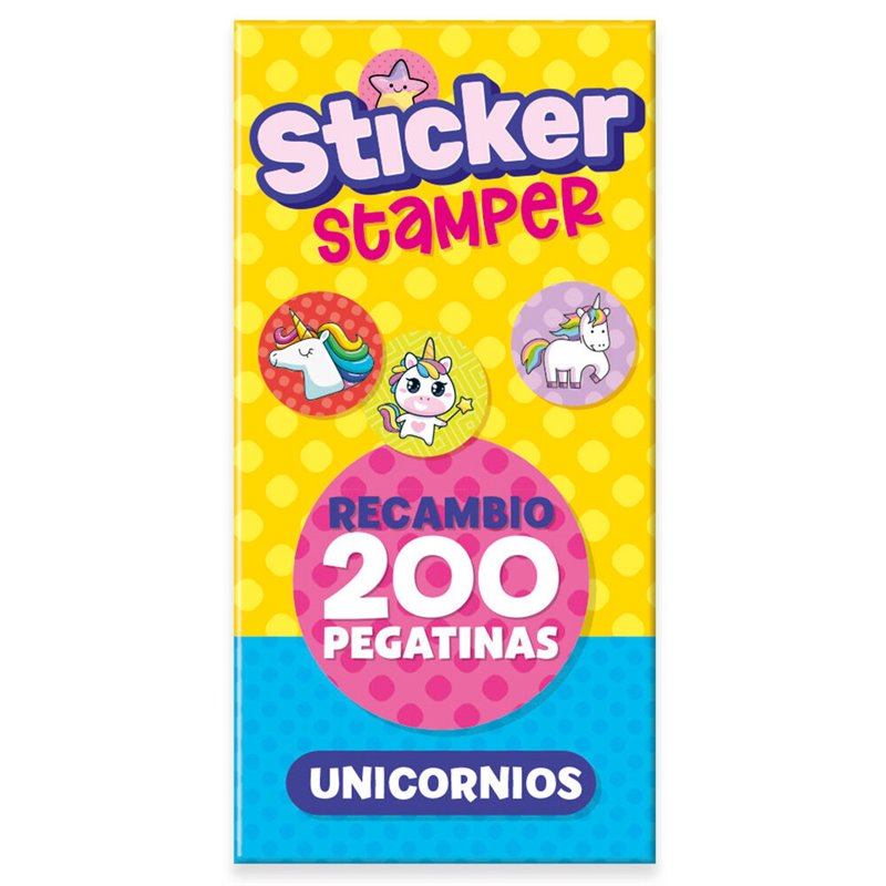 Recambio Sticker Stamper Unicornios
